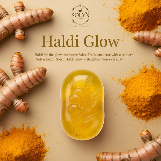 Haldi Glow K-Inspired Handmade Herbal Soap (Pack of 4, 75g each)