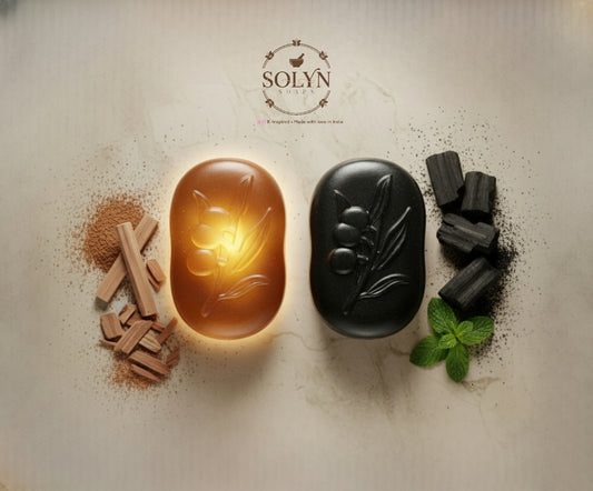 Skincare Combo | Chandan Calm & Charcoal Detox | K-Inspired Handmade Herbal Soaps - Pack of 2